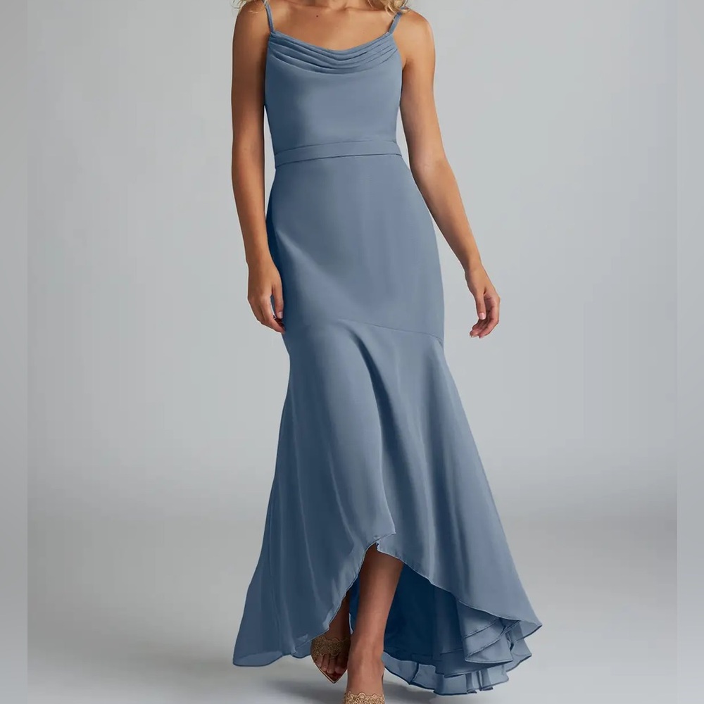 Azazie Bridesmaid Dress! 
-color: twilight
-size 2
-high low & scoop neck detail